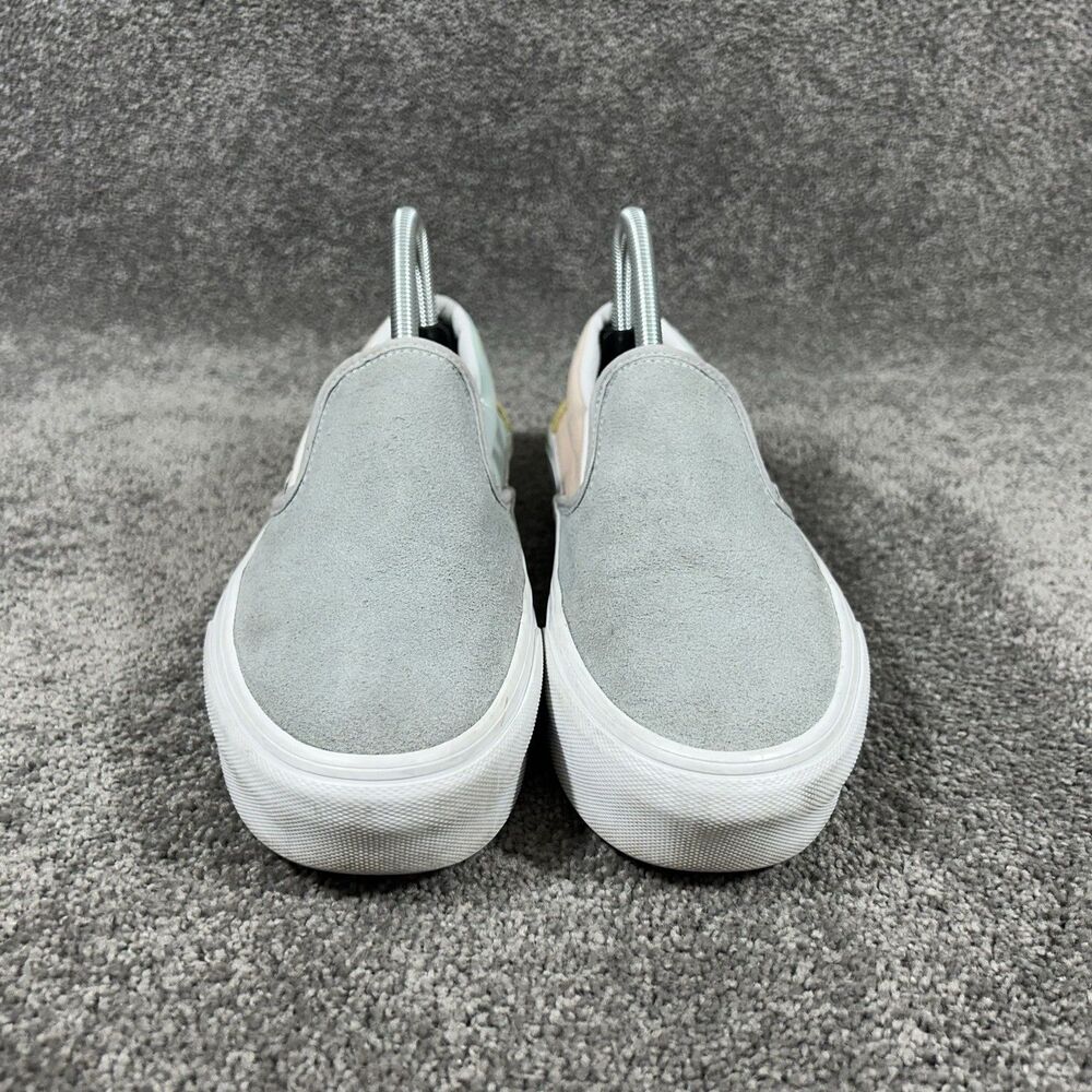 Vans Classic Slip On Women’s Size 8.5 Color Block Pastel Platform Shoes Used - Picture 3 of 11